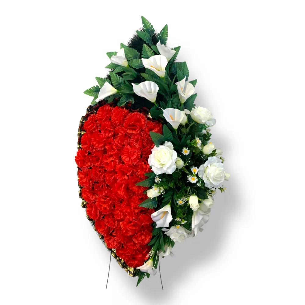 Ритуальный венок, венок на похороны, искусственные цветы, траурный венок, мемориальный венок, похоронные атрибуты, ритуальные товары, венок из искусственных цветов, траурные аксессуары.