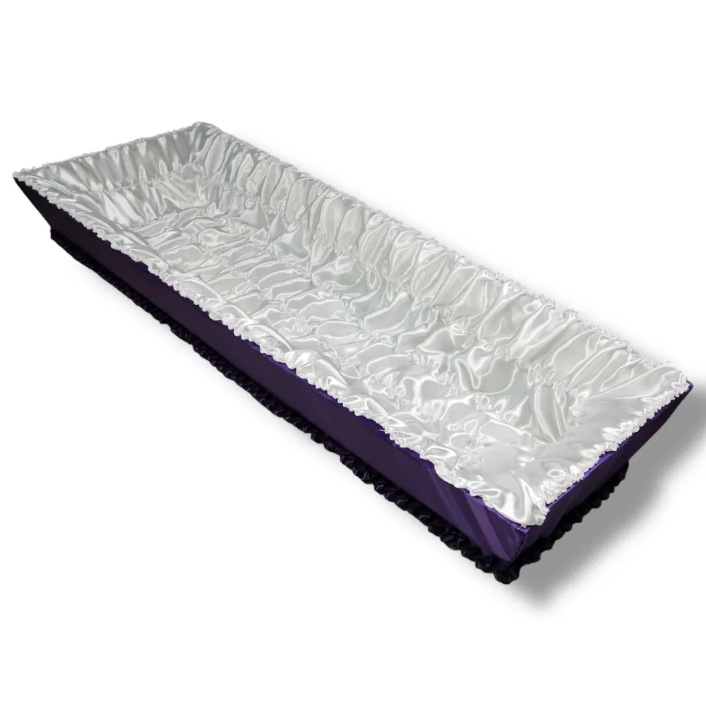 ПС-003 Постель в гроб ритуальное гофре. Атлас