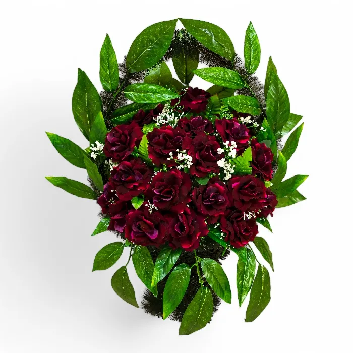 Корзина на похороны, корзина из искусственных цветов, элитная корзина, ритуальная корзина, похоронные атрибуты, искусственные цветы, траурная атрибутика, ритуальные товары.