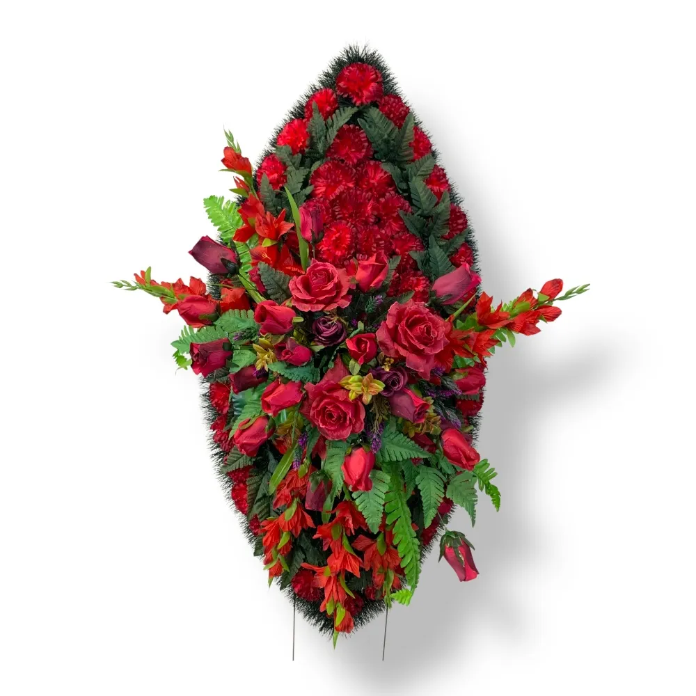 Ритуальный венок, венок на похороны, искусственные цветы, траурный венок, ритуальные принадлежности, венок из искусственных цветов, похоронные атрибуты, мемориальный венок, траурные аксессуары.