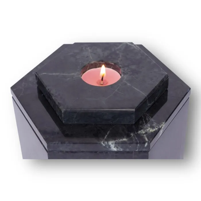 мини-урна для праха, урна для праха шестигранник, ритуальная урна, компактная урна для захоронения, урна УК 003