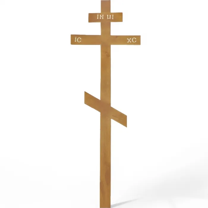 АРТ.КДС-01 Крест сосновый могильный "Стандарт"  светлый