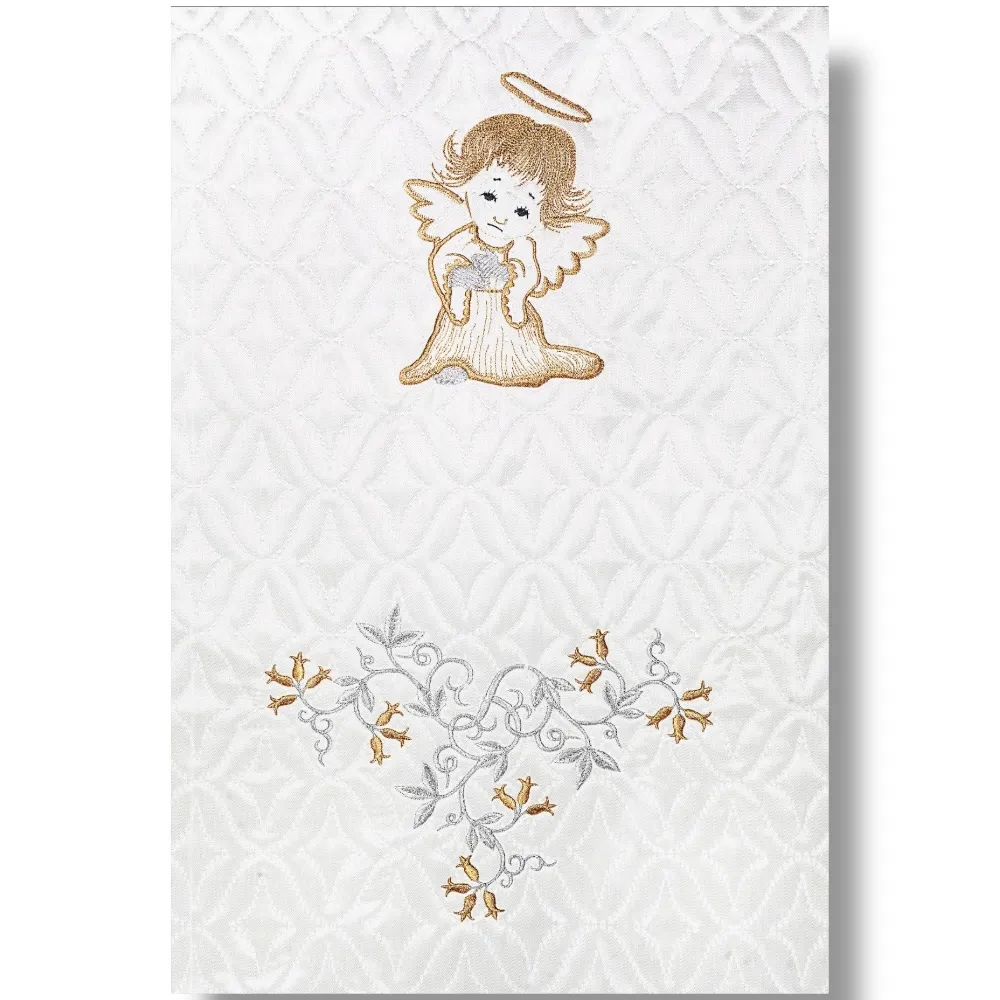 ритуальные комплекты, ритуальная подушка, ритуальное покрывало, атласные изделия, термостежка, АРТ ДК-4 Ангел, товары для похорон, ритуальные аксессуары.