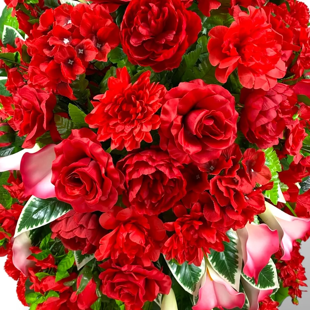 Ритуальный венок, венок на похороны, искусственные цветы, траурный венок, ритуальные принадлежности, венок для церемонии прощания, мемориальный венок, похоронные атрибуты, венок артикул ВИ-006.