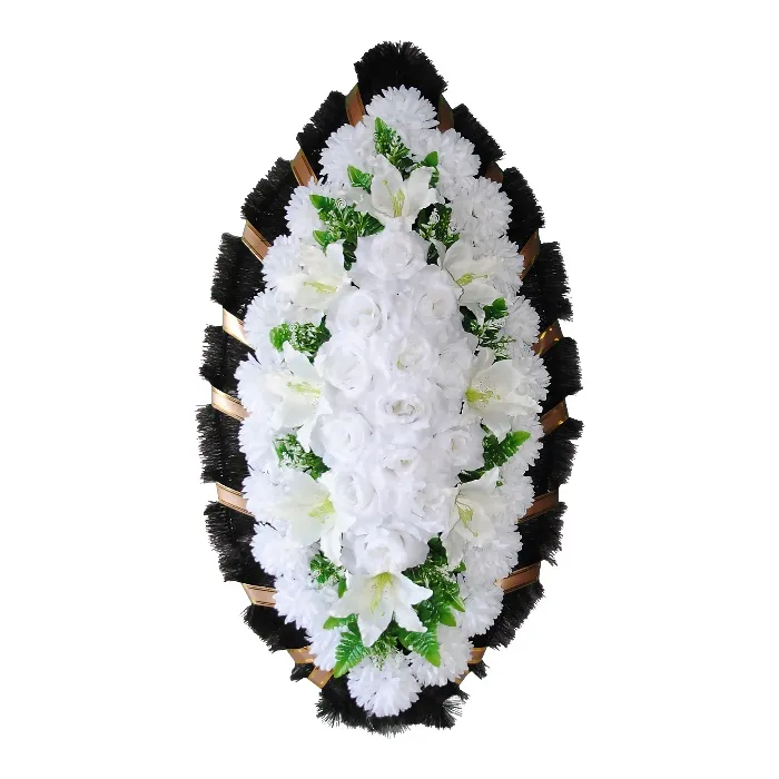 венок на похороны, венок из искусственных цветов, ритуальный венок, траурный венок, похоронный атрибут, венок артикул ВИЗ-042