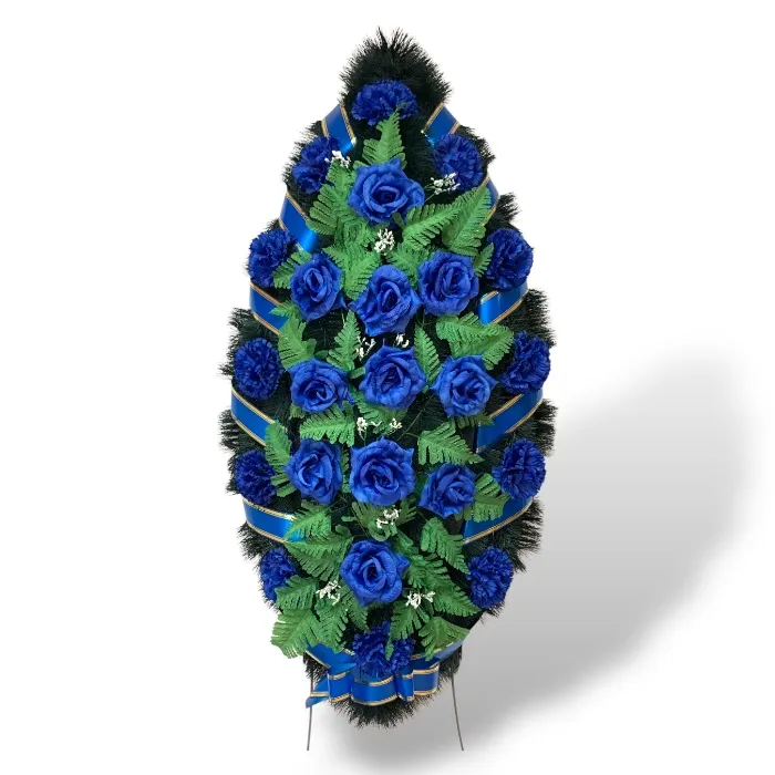 Арт. ВЭ-008 Венок искусственный на кладбище 100 см.