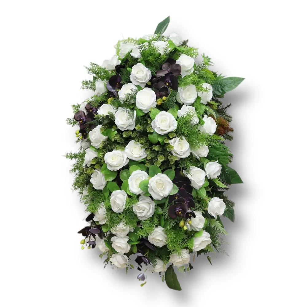 траурный венок, искусственные цветы, похоронные атрибуты, премиум класс, ритуальные товары, венок на похороны, траурные аксессуары, АРТ. ВП-035