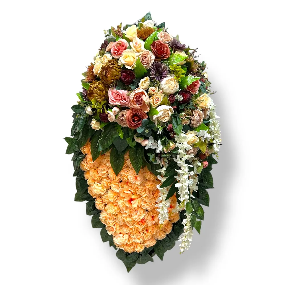 траурный венок, искусственные цветы, похоронные атрибуты, премиум класс, ритуальные товары, венок на похороны, траурные аксессуары, АРТ. ВП-010