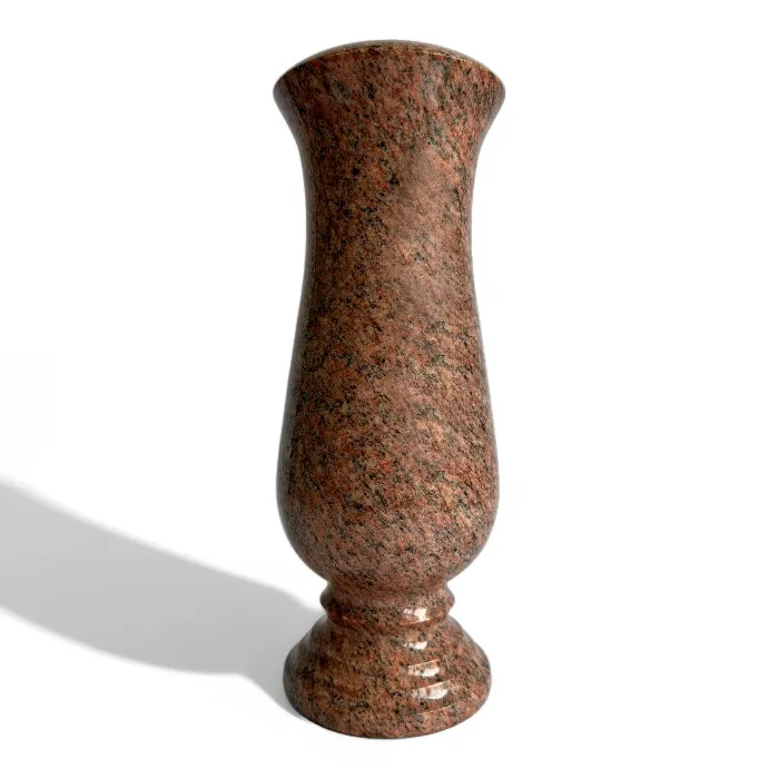 Арт. ВГ-016 Ваза гранитовая Тюльпан на кладбище 30 см. Винга гранит