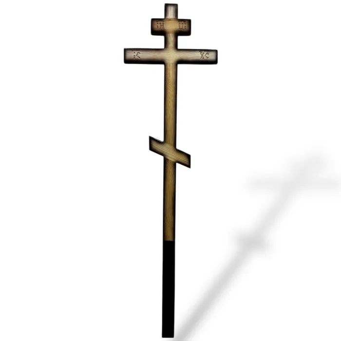 крест на могилу, сосновый крест, ритуальные изделия, артикул КДС-85, деревянные кресты, ритуальная атрибутика, надгробные памятники, православный крест, похоронные принадлежности.