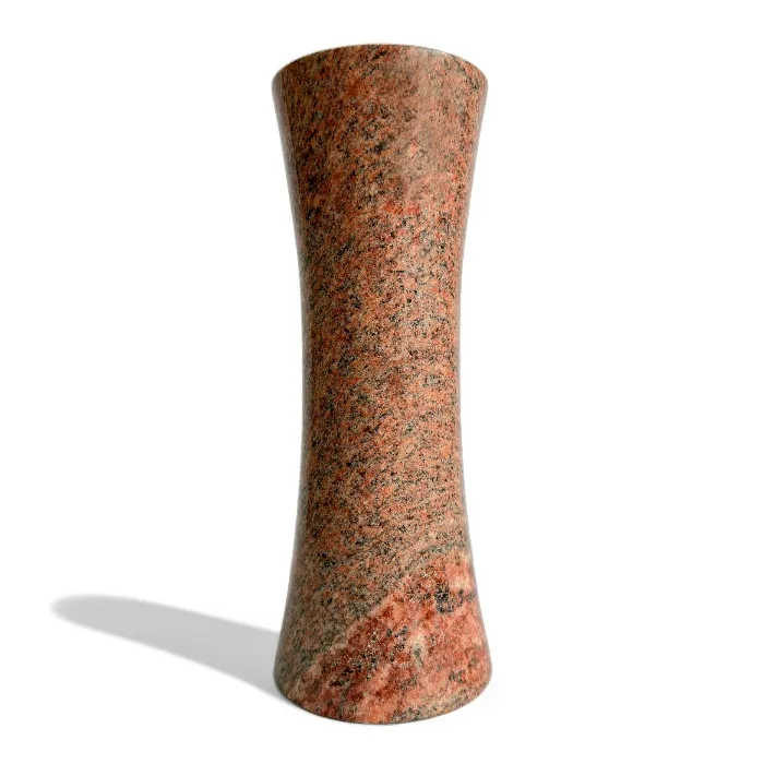 Арт. ВГ-015 Ваза гранитная Песочные часы на кладбище 30 см.  Винга гранит