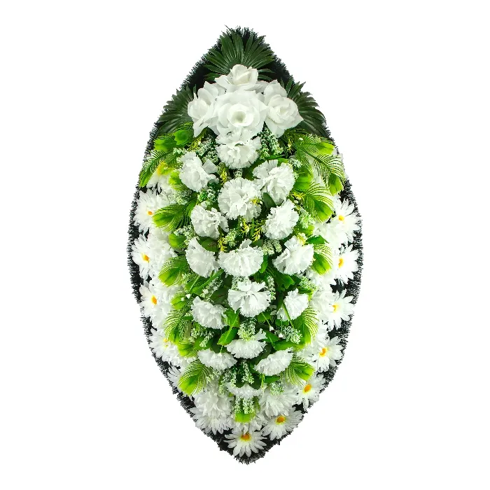 венок на похороны, венок из искусственных цветов, ритуальный венок, траурный венок, похоронный атрибут, венок артикул ВИЗ-050