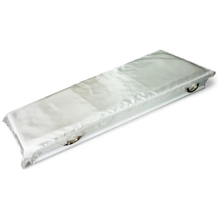 АРТ ПР-002 Покрывало ритуальное белое в гроб. Атлас.