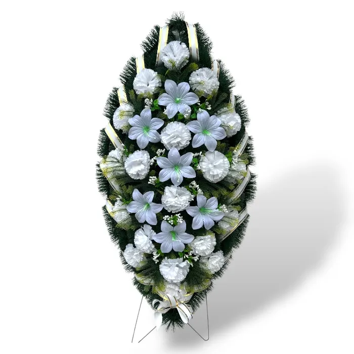 Арт. ВЭ-004 Венок искусственный на кладбище 100 см.