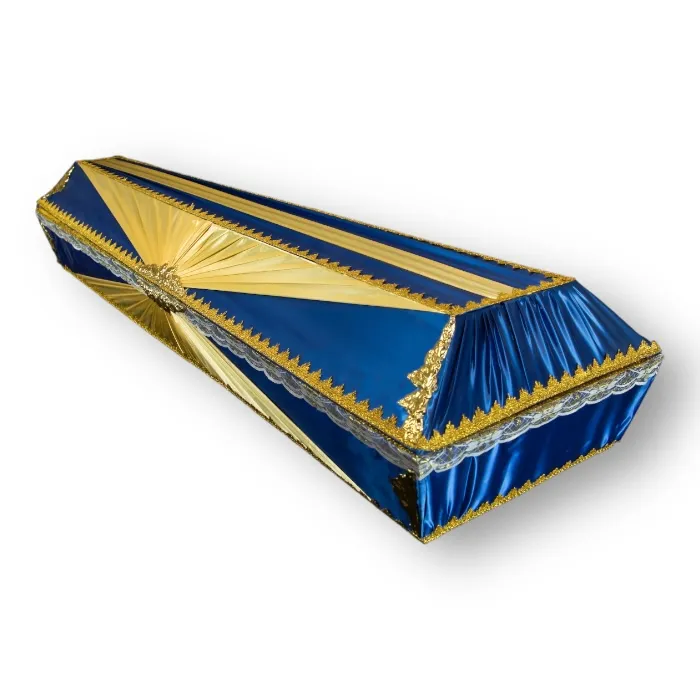 гроб бабочка, 4-х гранный гроб, тканевый гроб, ритуальные услуги, похороны, траурные товары.