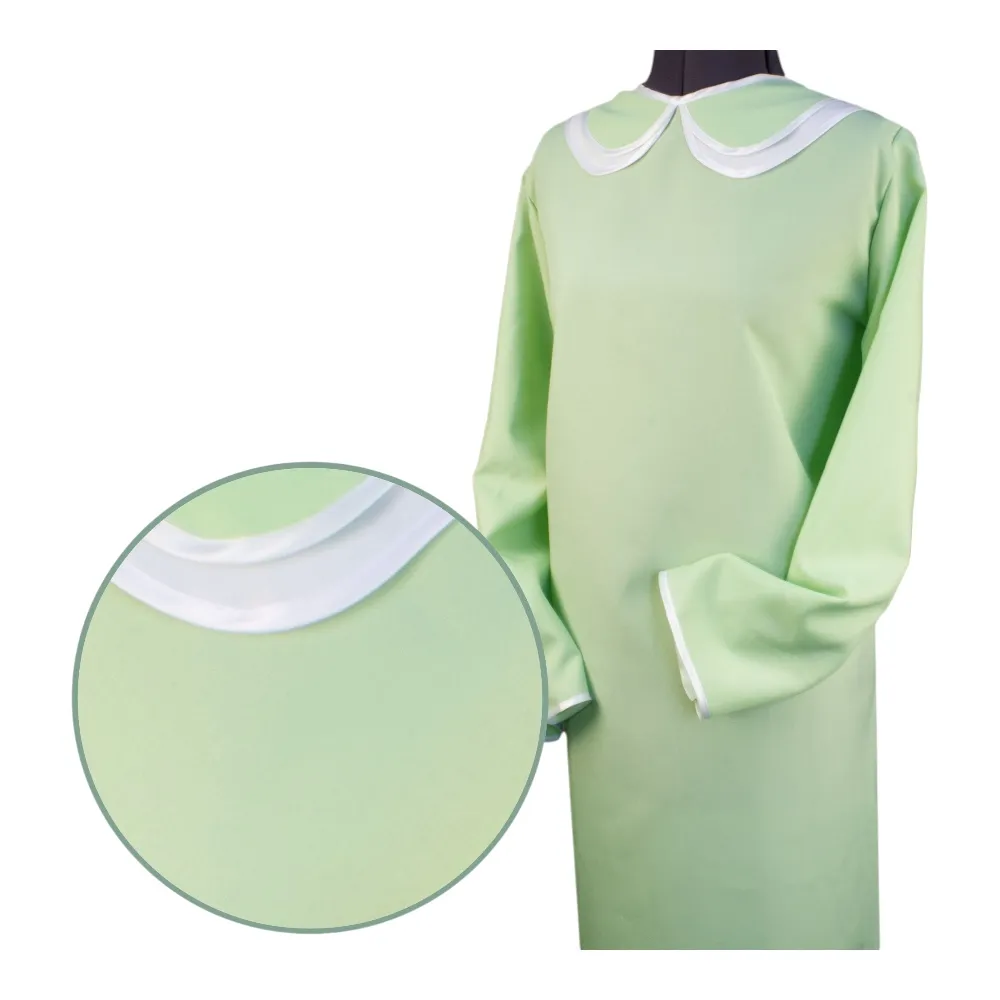 Арт. РО-007 Платье ритуальное "Московское" салатовое на похороны 46 размер.