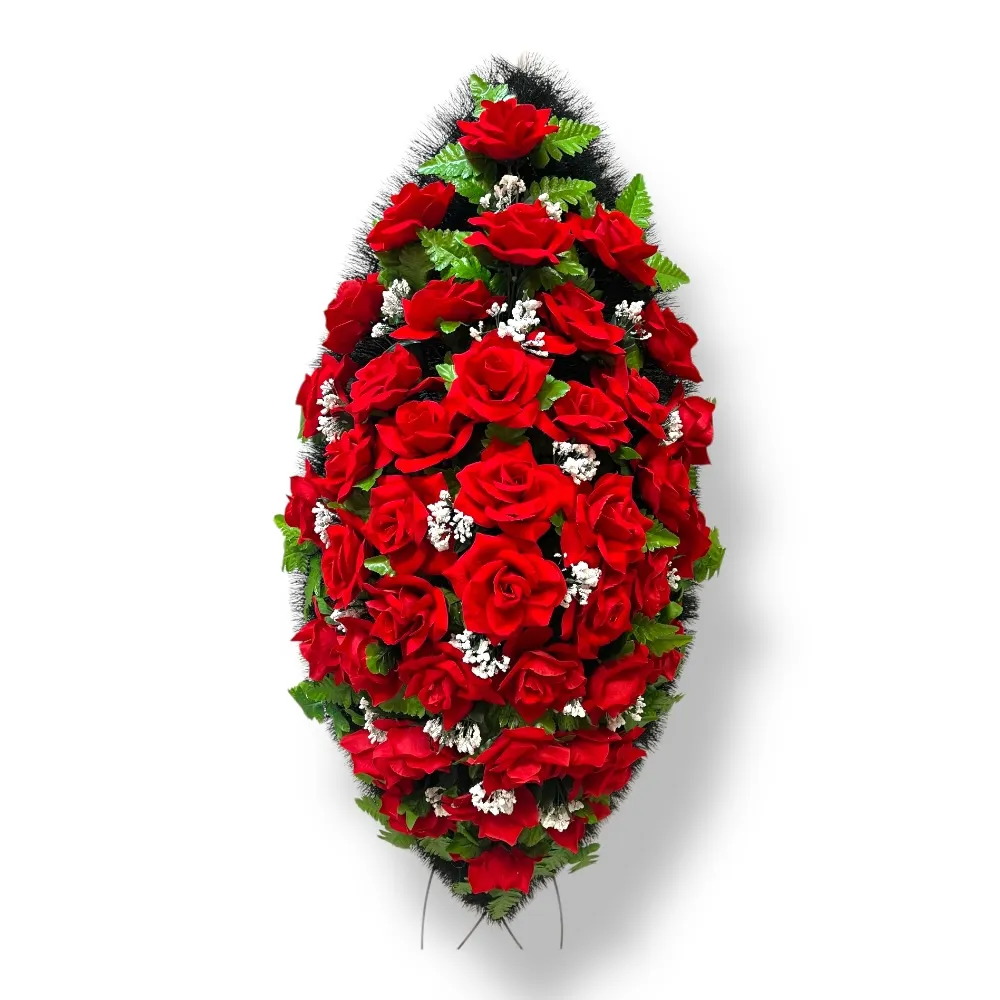 Ритуальный венок, венок на похороны, искусственные цветы, траурный венок, ритуальные принадлежности, венок для прощания, мемориальный венок, похоронные атрибуты, венки из искусственных цветов.