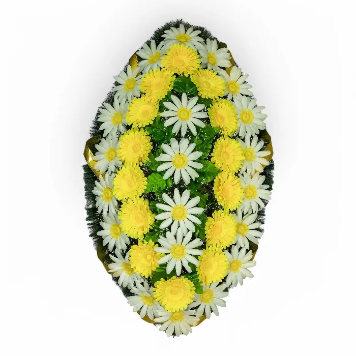 венок на похороны, венок из искусственных цветов, ритуальный венок, траурный венок, похоронный атрибут, венок артикул ВИС-013, искусственные цветы, ритуальные услуги.
