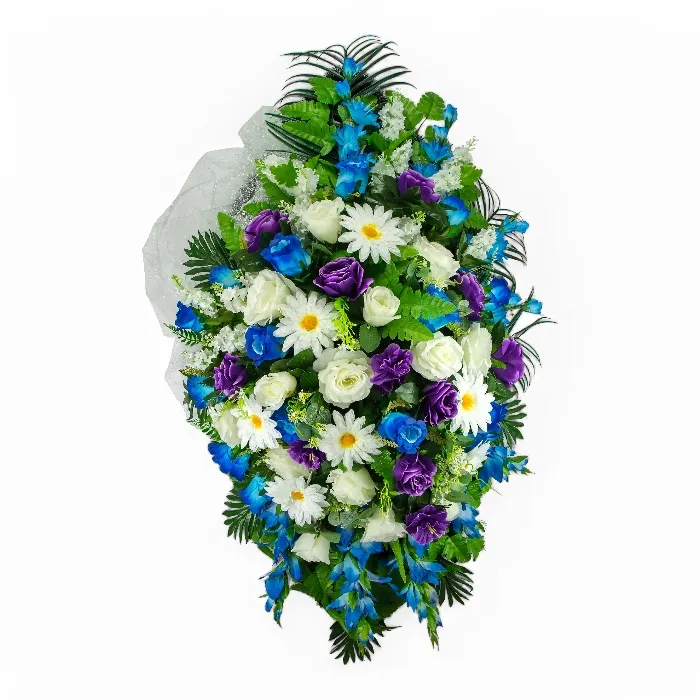 Ритуальный венок, эксклюзивный венок, искусственные цветы, похоронные атрибуты, ритуальные товары, венок на похороны, траурные аксессуары, мемориальные украшения, венки из искусственных цветов, ритуальная атрибутика.