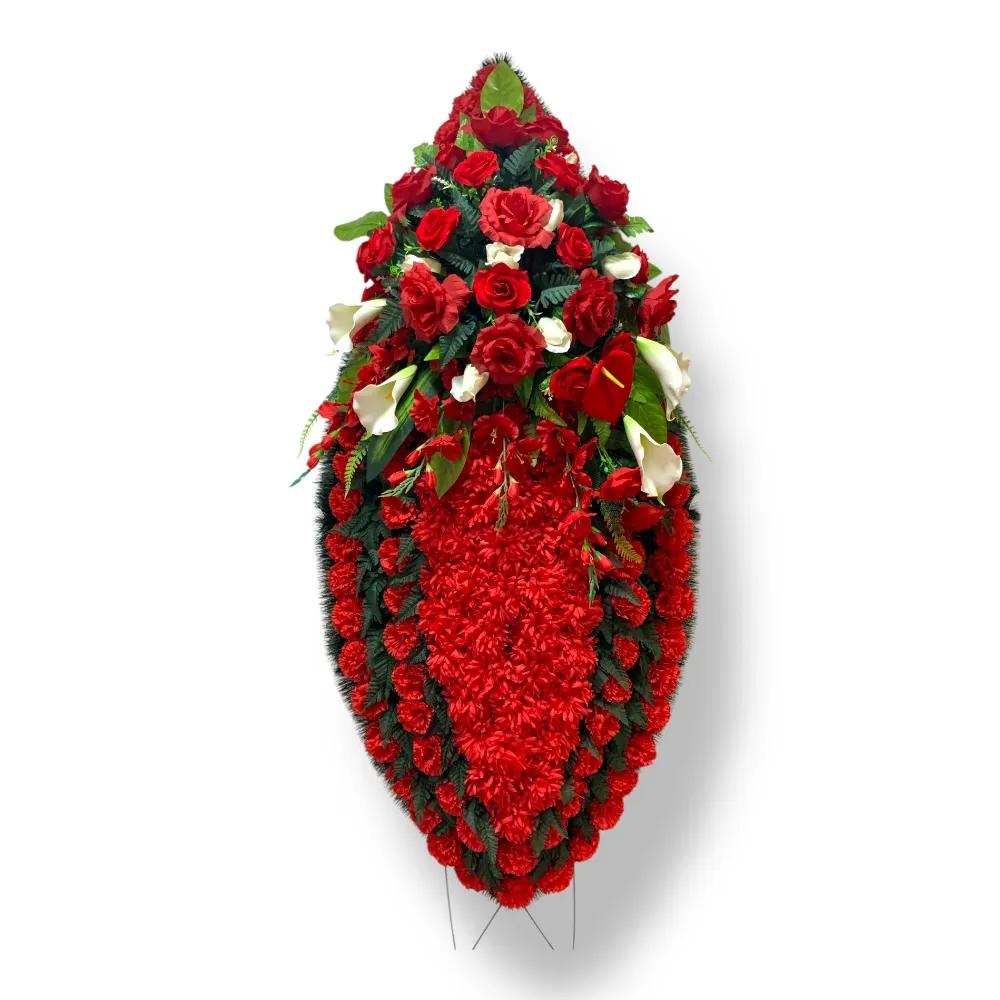 Ритуальный венок, венок на похороны, искусственные цветы, траурный венок, ритуальные принадлежности, венок для прощания, мемориальный венок, похоронные атрибуты, венки из искусственных цветов.