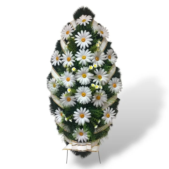 венок искусственный, венок на кладбище, ритуальные изделия, мемориальный венок, артикул ВЭ-007