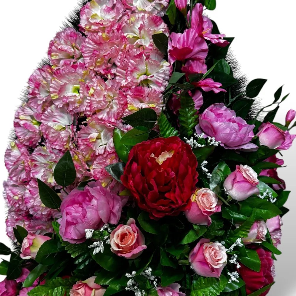 Ритуальный венок, венок на похороны, искусственные цветы, траурный венок, ритуальные принадлежности, венок для прощания, мемориальный венок, похоронные атрибуты, венки из искусственных цветов.