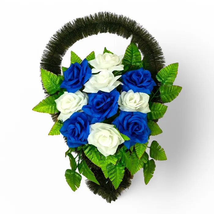 корзина на похороны, искусственные цветы, ритуальные корзины, стандартные ритуальные корзины, похоронные атрибуты, ритуальная атрибутика, корзина с цветами, ритуальный товар, ритуальные услуги.