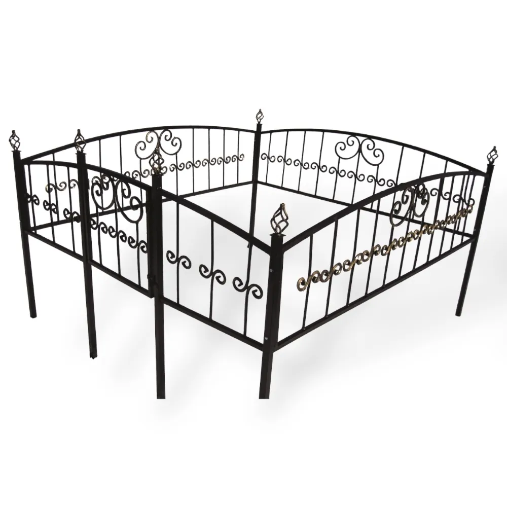 Арт. КО-025 Кованная ограда на могилу Грань 1.8*2.0 м. Hammerite