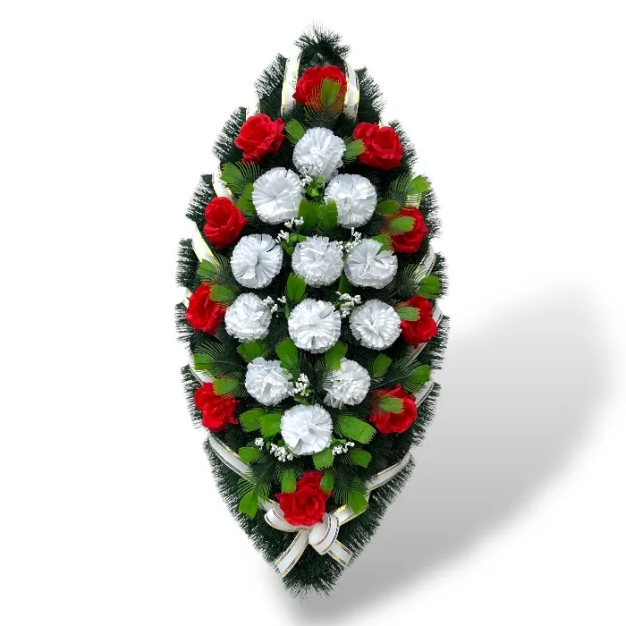венок искусственный, венок на кладбище, ритуальные изделия, мемориальный венок, артикул ВЭ-001