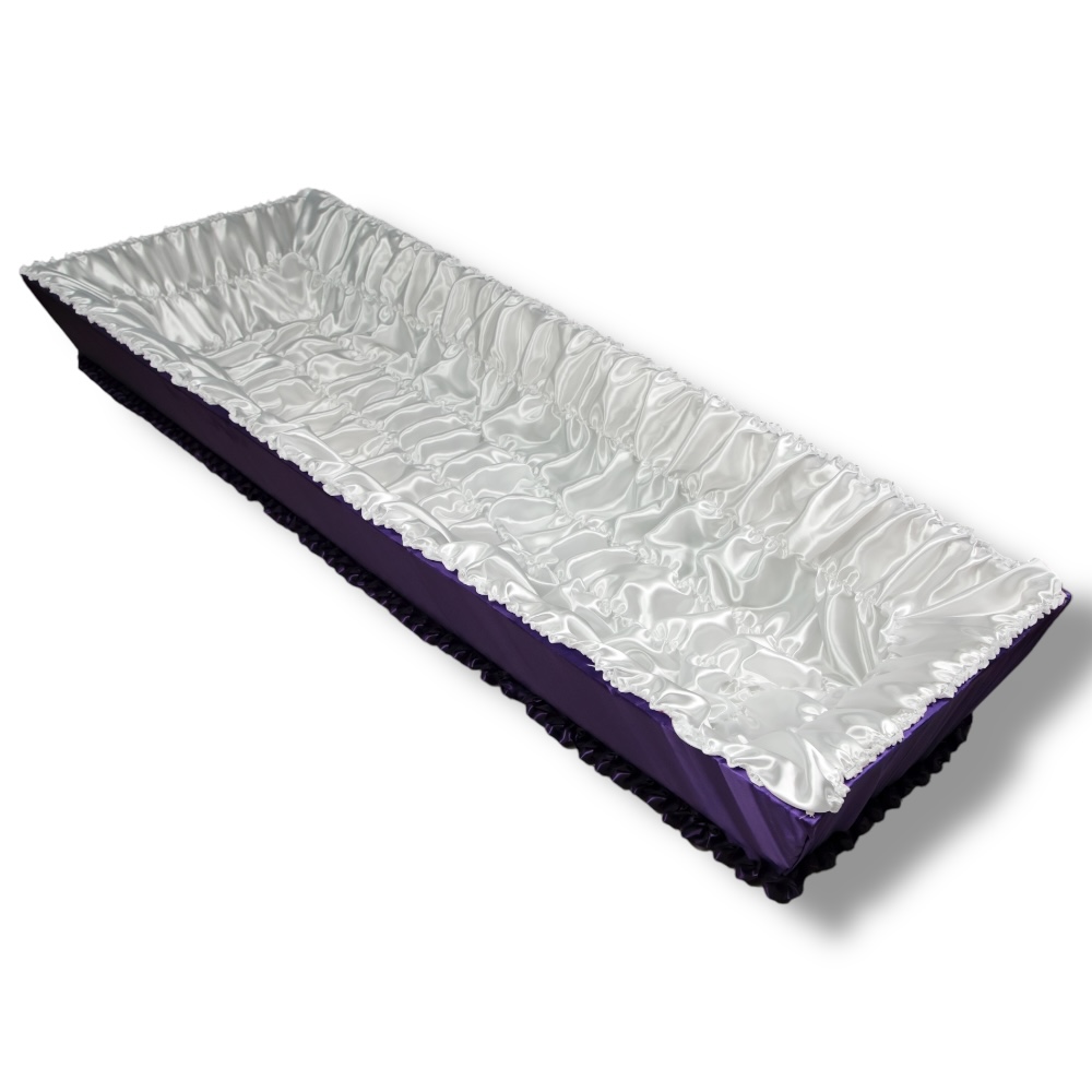 ПС-003 Постель в гроб ритуальное гофре. Атлас