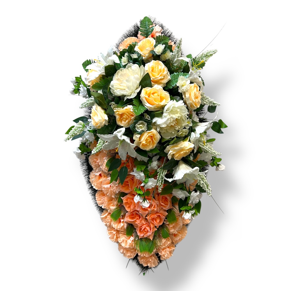 Ритуальный венок, венок на похороны, искусственные цветы, траурный венок, ритуальные принадлежности, венок для прощания, мемориальный венок, похоронные атрибуты, венки из искусственных цветов.