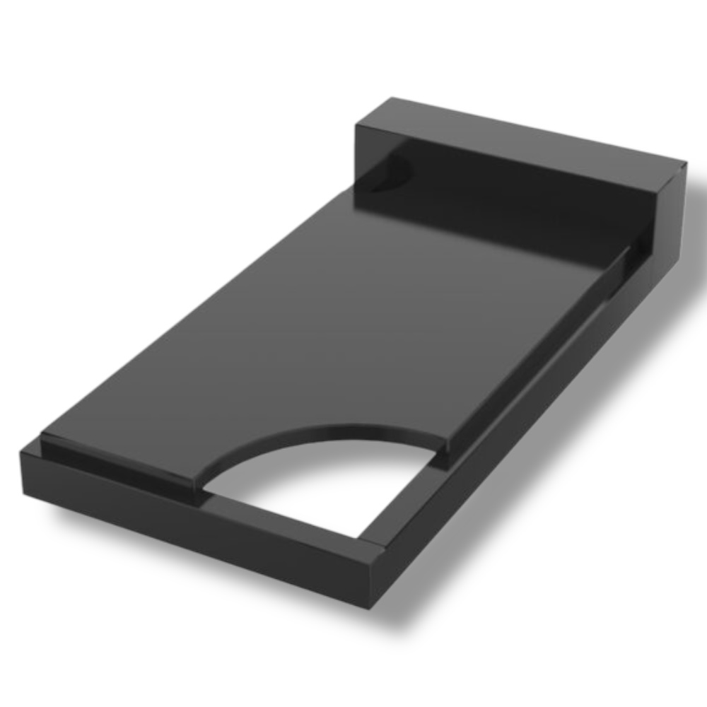 Арт. ЦГ-010 Цветник из гранита на могилу/100/50/5*8 см.  Габбро-диабаз гранит