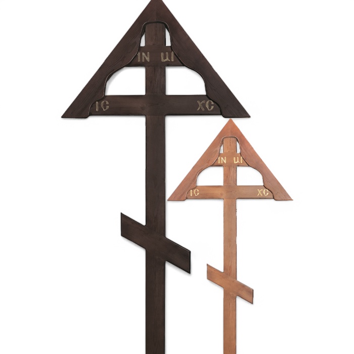 могильный крест, сосновый крест, крест домик, ритуальные изделия, АРТ.КДС-08