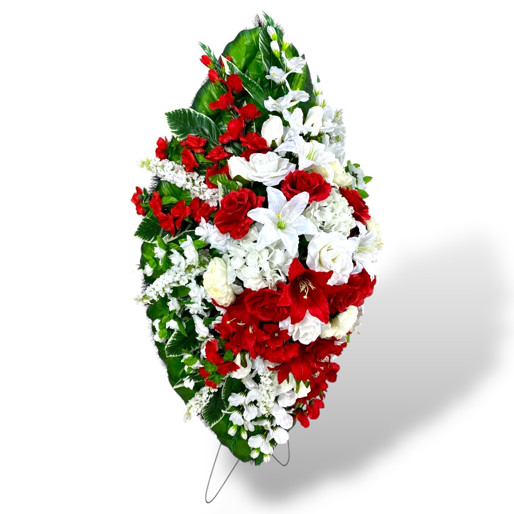 венок из искусственных цветов, венок на похороны, ритуальные цветы, траурный венок, похоронный атрибут, венок артикул ВИ-002