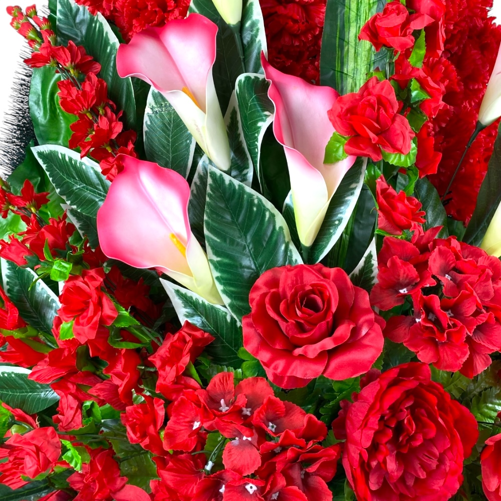 Ритуальный венок, венок на похороны, искусственные цветы, траурный венок, ритуальные принадлежности, венок для церемонии прощания, мемориальный венок, похоронные атрибуты, венок артикул ВИ-006.