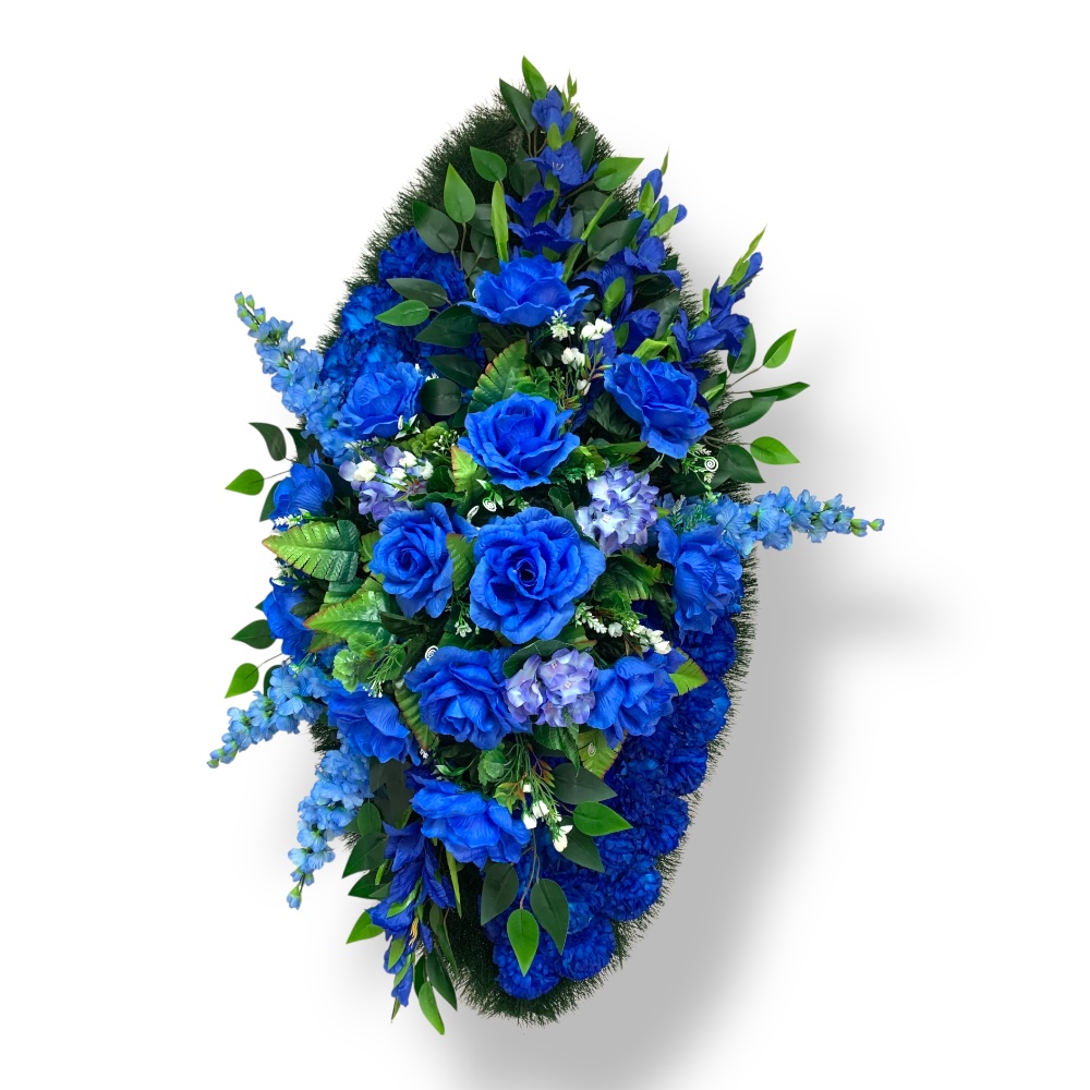 Ритуальный венок, венок на похороны, искусственные цветы, траурный венок, ритуальные принадлежности, венок для церемонии прощания, мемориальный венок, похоронные атрибуты, венок артикул ВИ-070.