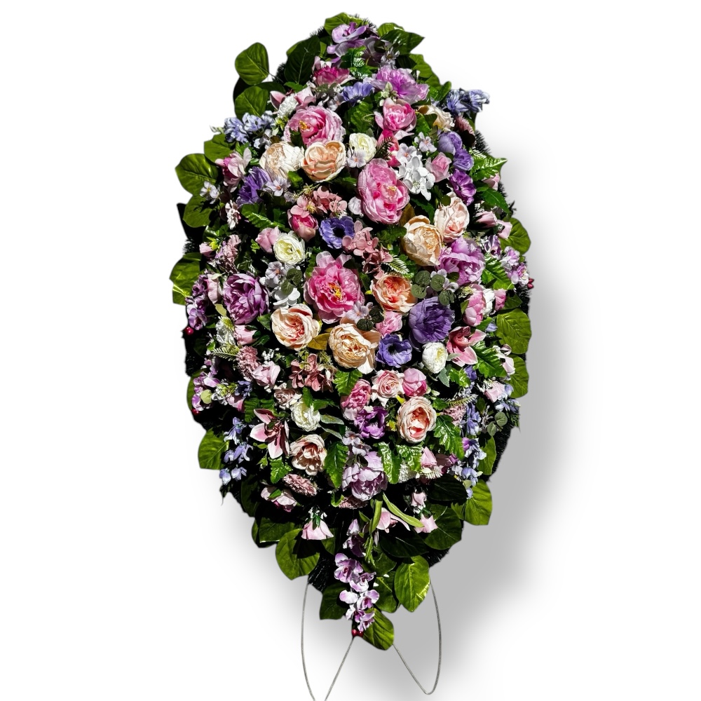 траурный венок, искусственные цветы, похоронные атрибуты, премиум класс, ритуальные товары, венок на похороны, траурные аксессуары, АРТ. ВП-016