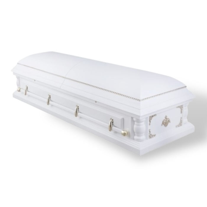 Гроб Русич Двухкрышечный Белый