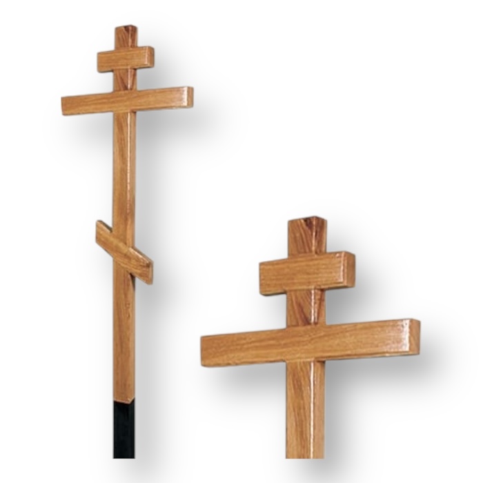 крест дубовый, крест на могилу, ритуальные изделия, деревянный крест, прямой крест, артикул КД-11
