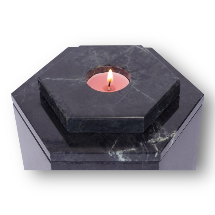 мини-урна для праха, урна для праха шестигранник, ритуальная урна, компактная урна для захоронения, урна УК 003