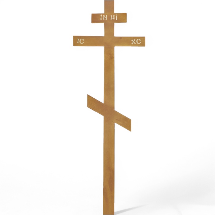 АРТ.КДС-01 Крест сосновый могильный "Стандарт"  светлый