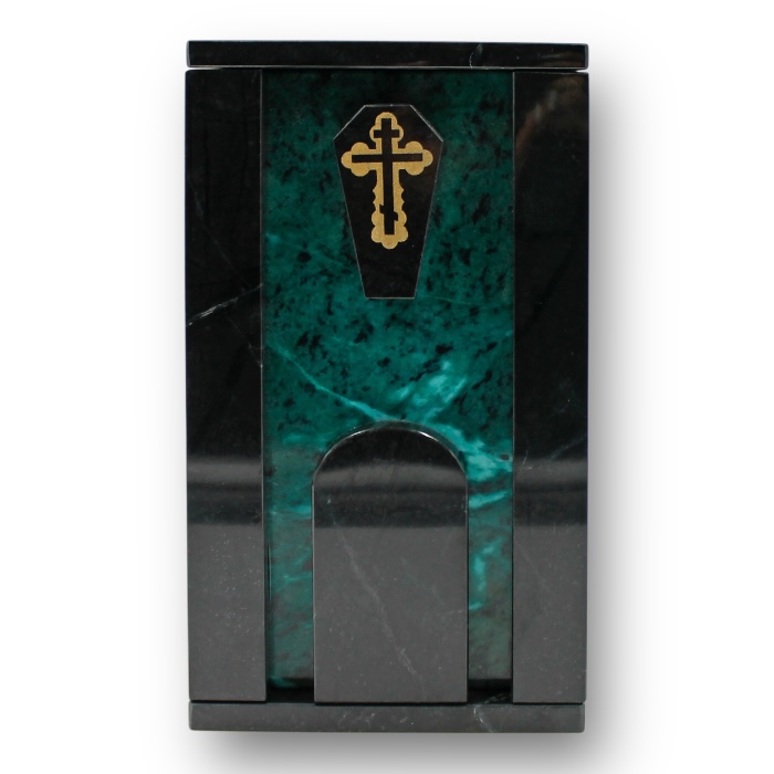 УК 005 - Урна для праха "Храм" Змеевик