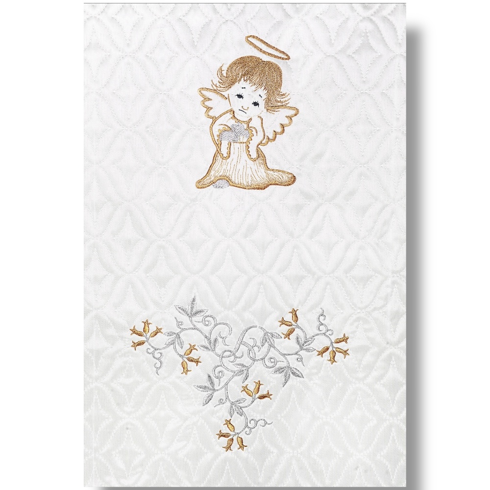 ритуальные комплекты, ритуальная подушка, ритуальное покрывало, атласные изделия, термостежка, АРТ ДК-4 Ангел, товары для похорон, ритуальные аксессуары.