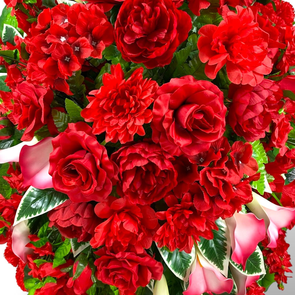 Ритуальный венок, венок на похороны, искусственные цветы, траурный венок, ритуальные принадлежности, венок для церемонии прощания, мемориальный венок, похоронные атрибуты, венок артикул ВИ-006.