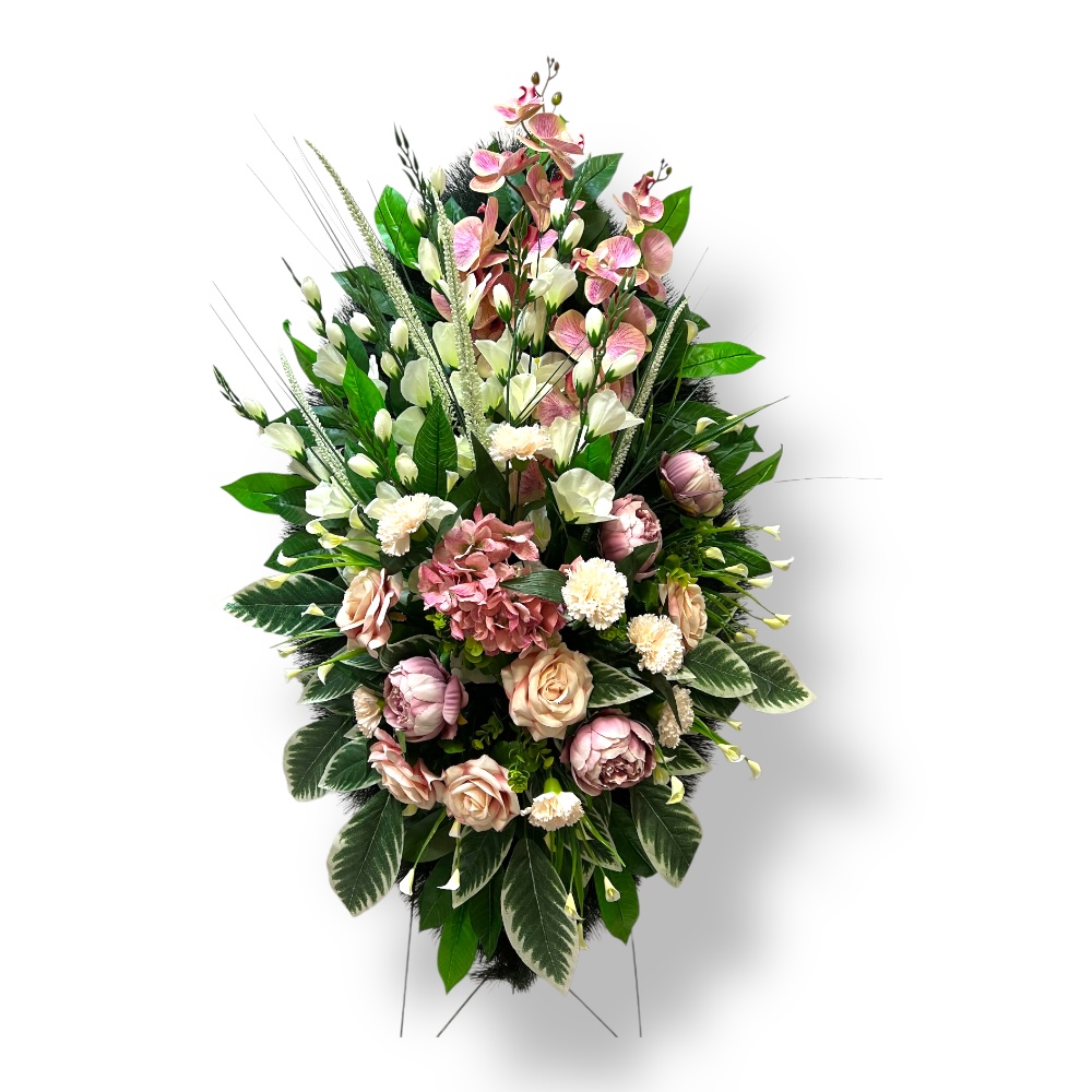 Ритуальный венок, венок на похороны, искусственные цветы, траурный венок, ритуальные принадлежности, венок для прощания, мемориальный венок, похоронные атрибуты, венки из искусственных цветов.