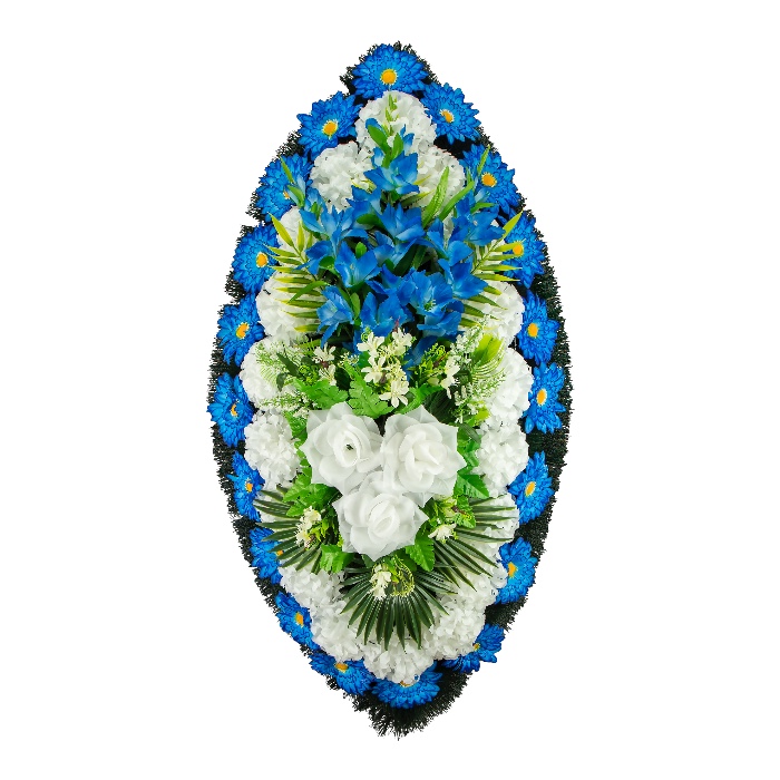 венок на похороны, венок из искусственных цветов, ритуальный венок, траурный венок, похоронный атрибут, венок артикул ВИЗ-051