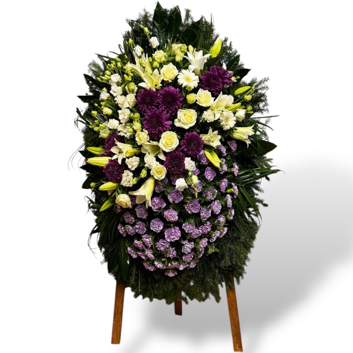 Подборка траурных венков из живых цветов