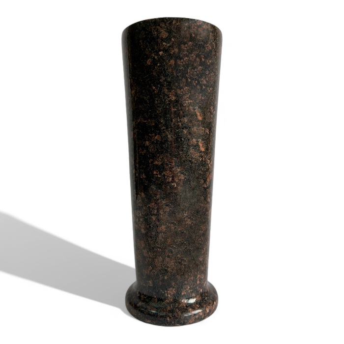 Арт. ВГ-010 Ваза гранитная Воронка на кладбище 30 см. Дымовский гранит