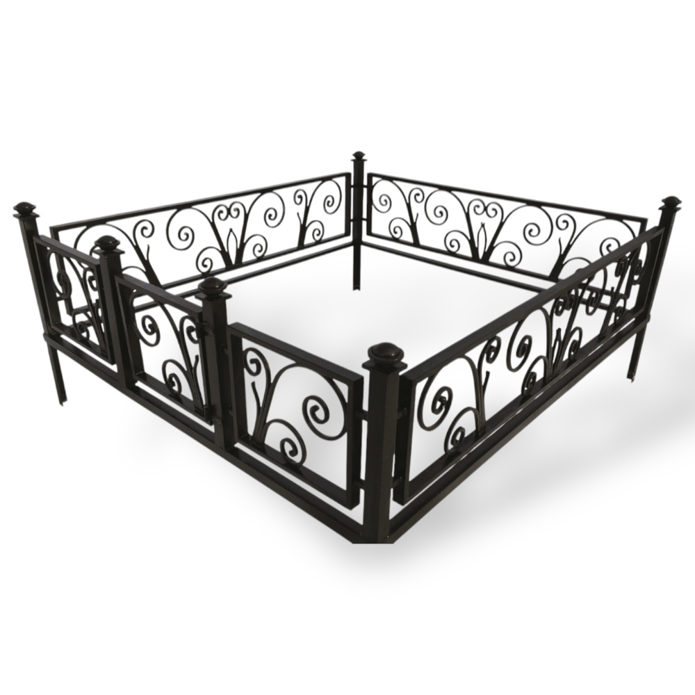 Арт. КО-037 Кованная ограда на могилу Лоза 1.8*2.0 м. Hammerite