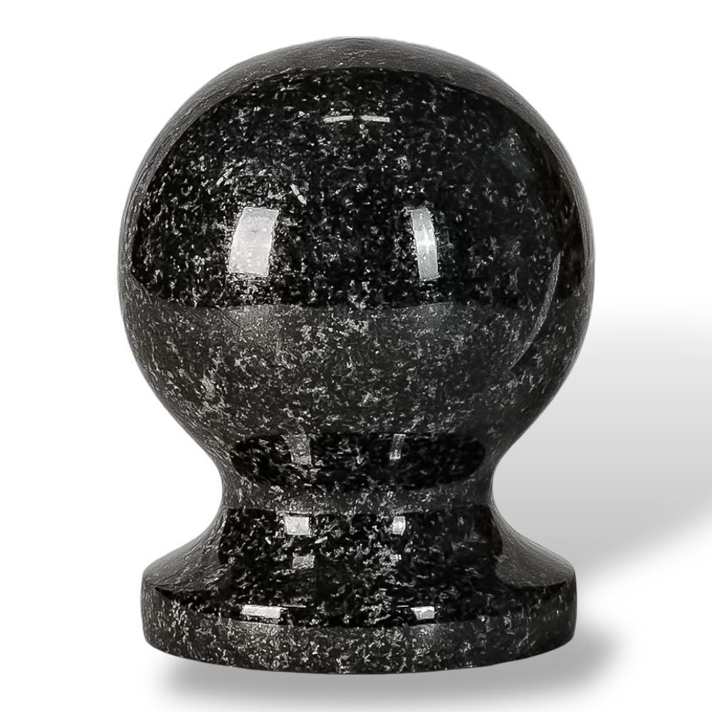 шар декоративный, гранитная ограда, украшение для ограды, артикул ШГ-001, декоративные элементы для сада